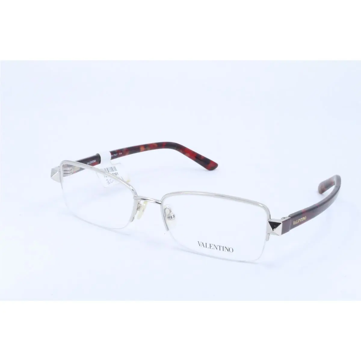 Valentino V2123 Gold Rectangle Women Semi Rimless 53-16-135 Eyeglasses Frames