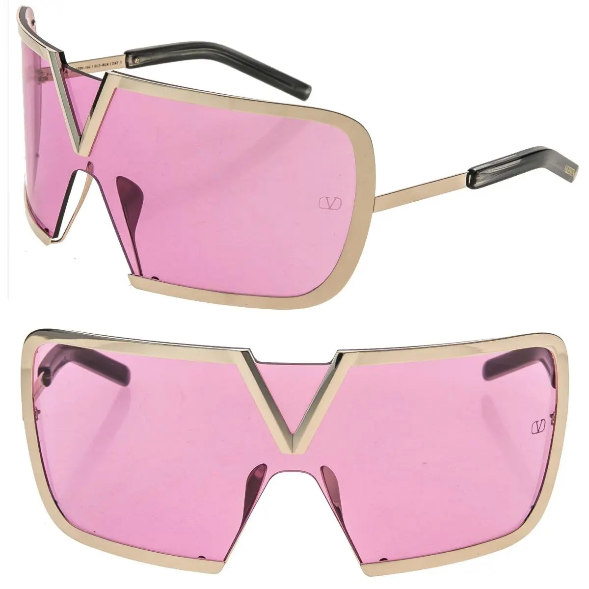 Valentino V Romask VLS120 Gold Titanium Pink Wrap Mask Vls 120C Fashion Sunglass
