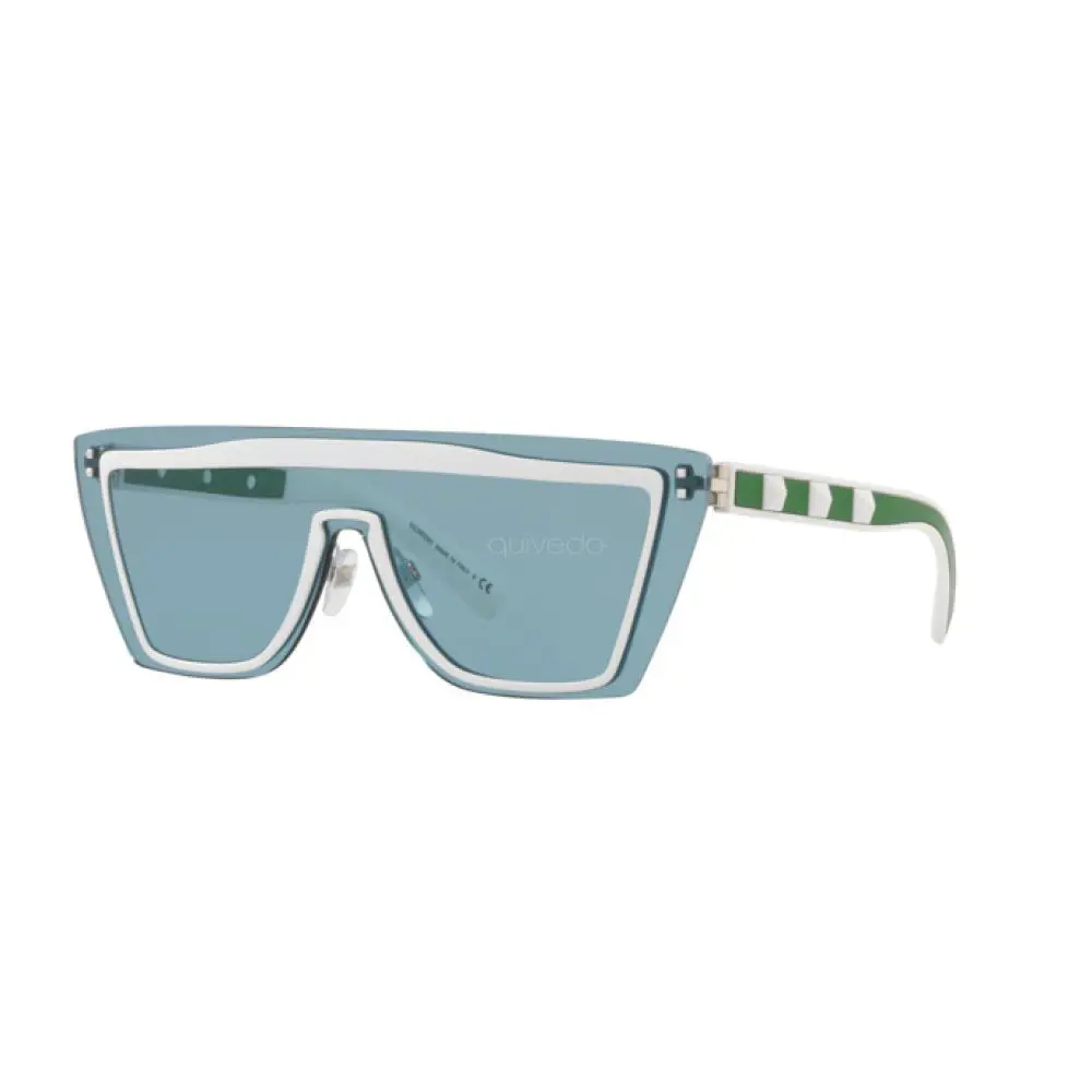 Valentino Unisex Sunglasses VA2026 30402 Matte White Lens 58mm