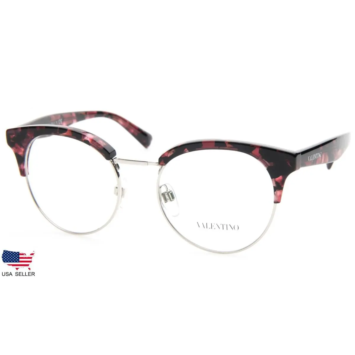 Valentino VA 3015 5032 Dark Pink Havana Eyeglasses 49-18-140 B45mm Italy