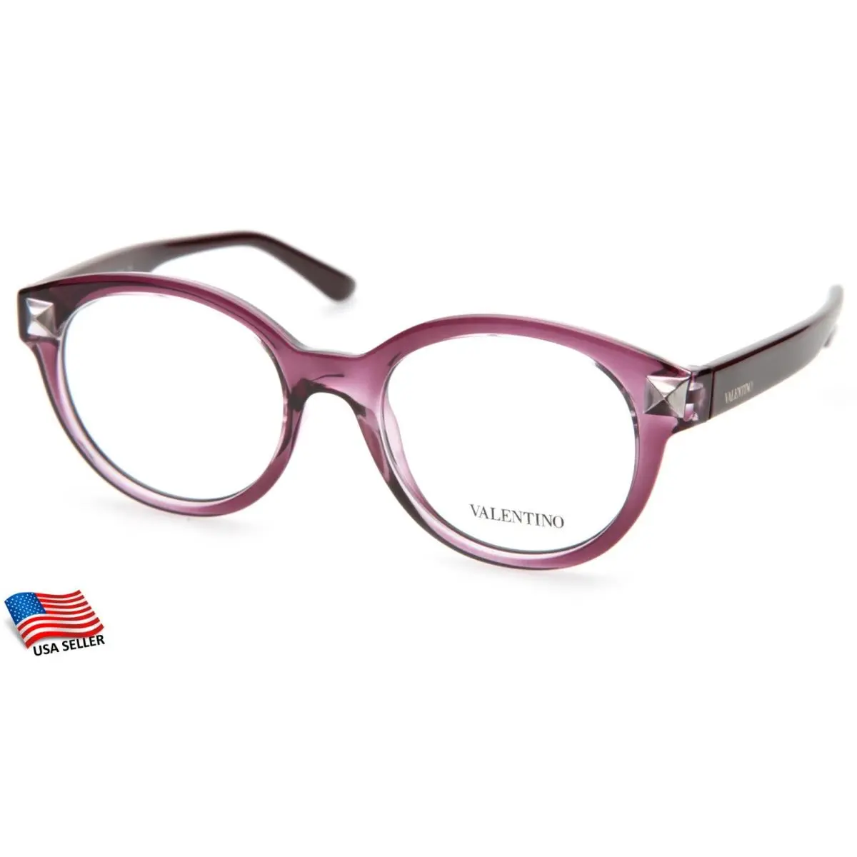 Valentino V2699 513 Burgundy /transparent Eyeglasses 50-18-140 B44mm Italy