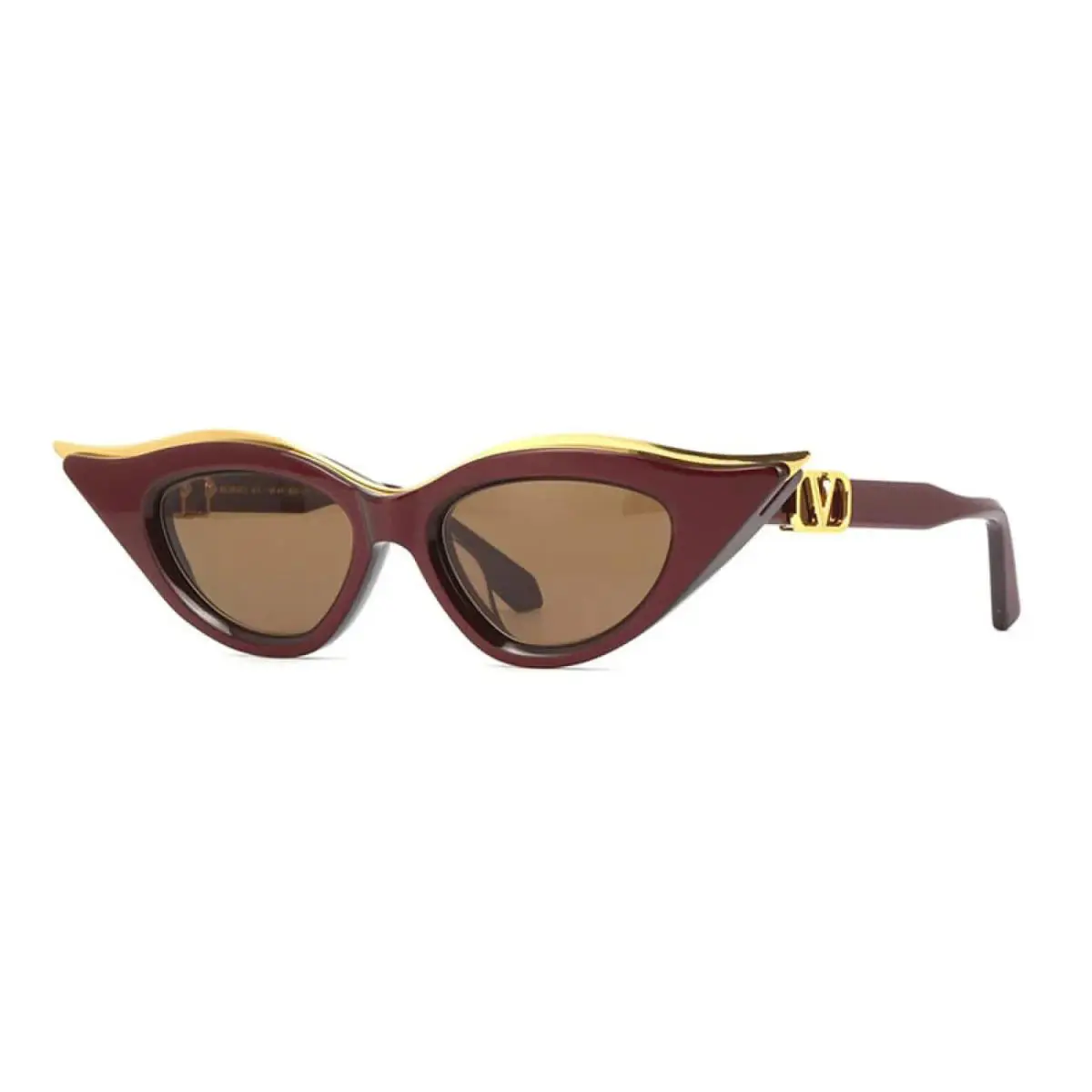 Valentino VLS-114 B Cat Eye Bordeaux/brown AR 49 mm Women`s Sunglasses Frame