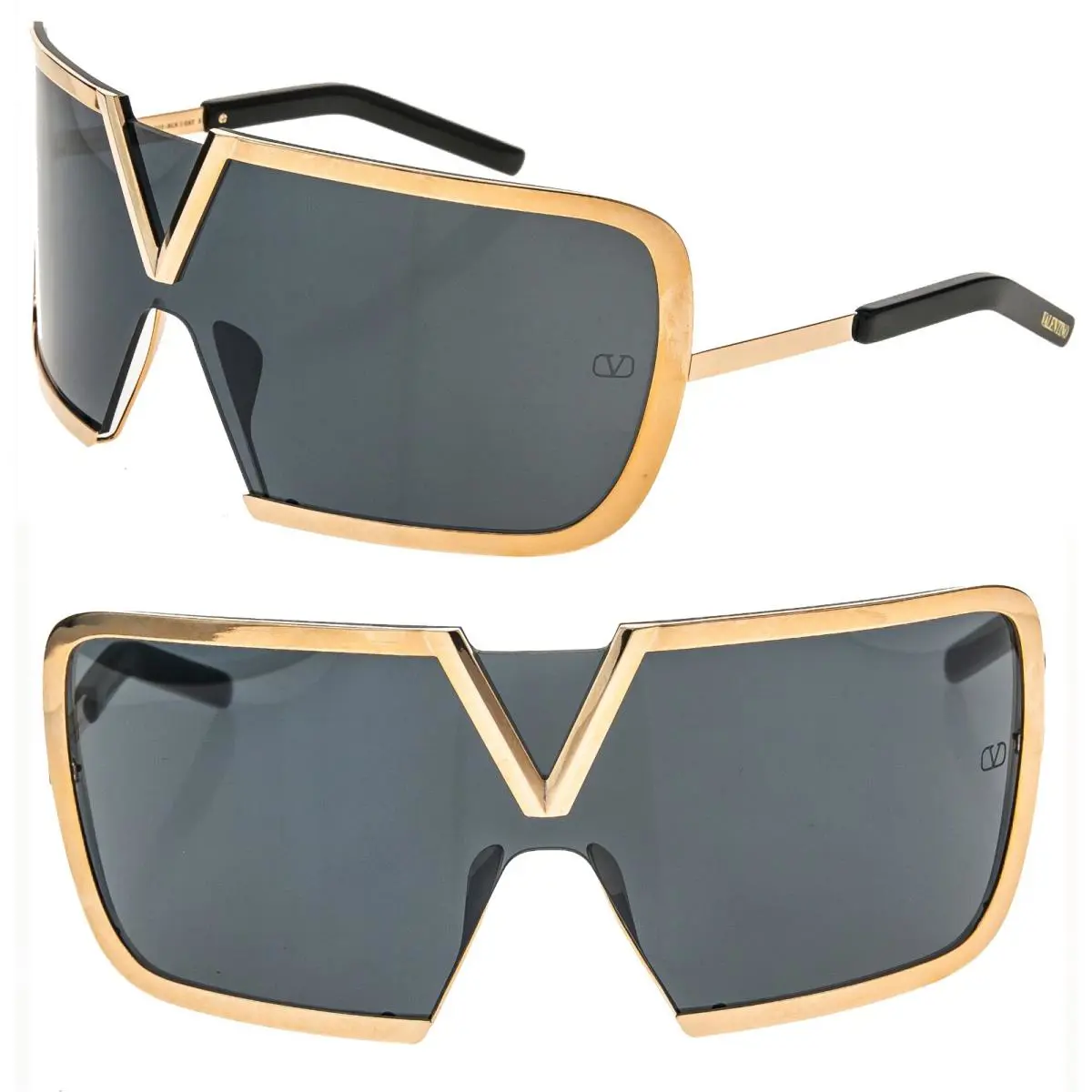Valentino V Romask VLS120 Gold Titanium Black Mask Vls 120A Fashion Sunglass