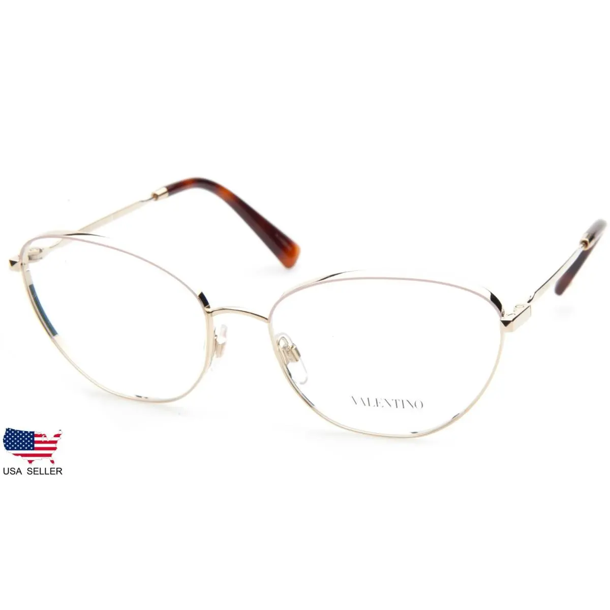 Valentino VA 1010 3035 Light Gold /pink Eyeglasses Glasses 53-17-140mm Italy