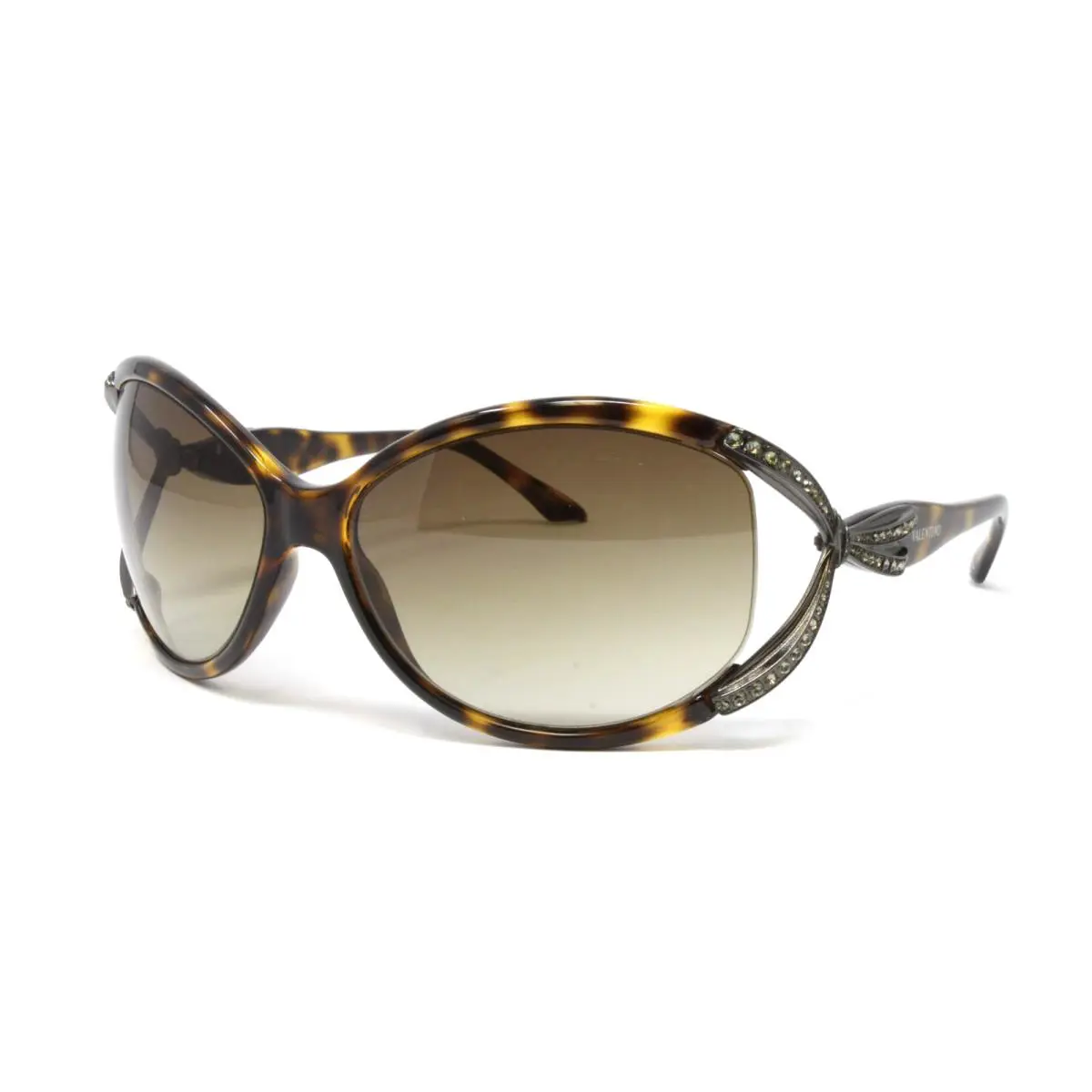 Valentino Sunglasses Women`s Wrap Frames VAL5628S-TLS Havana Stones 61mm