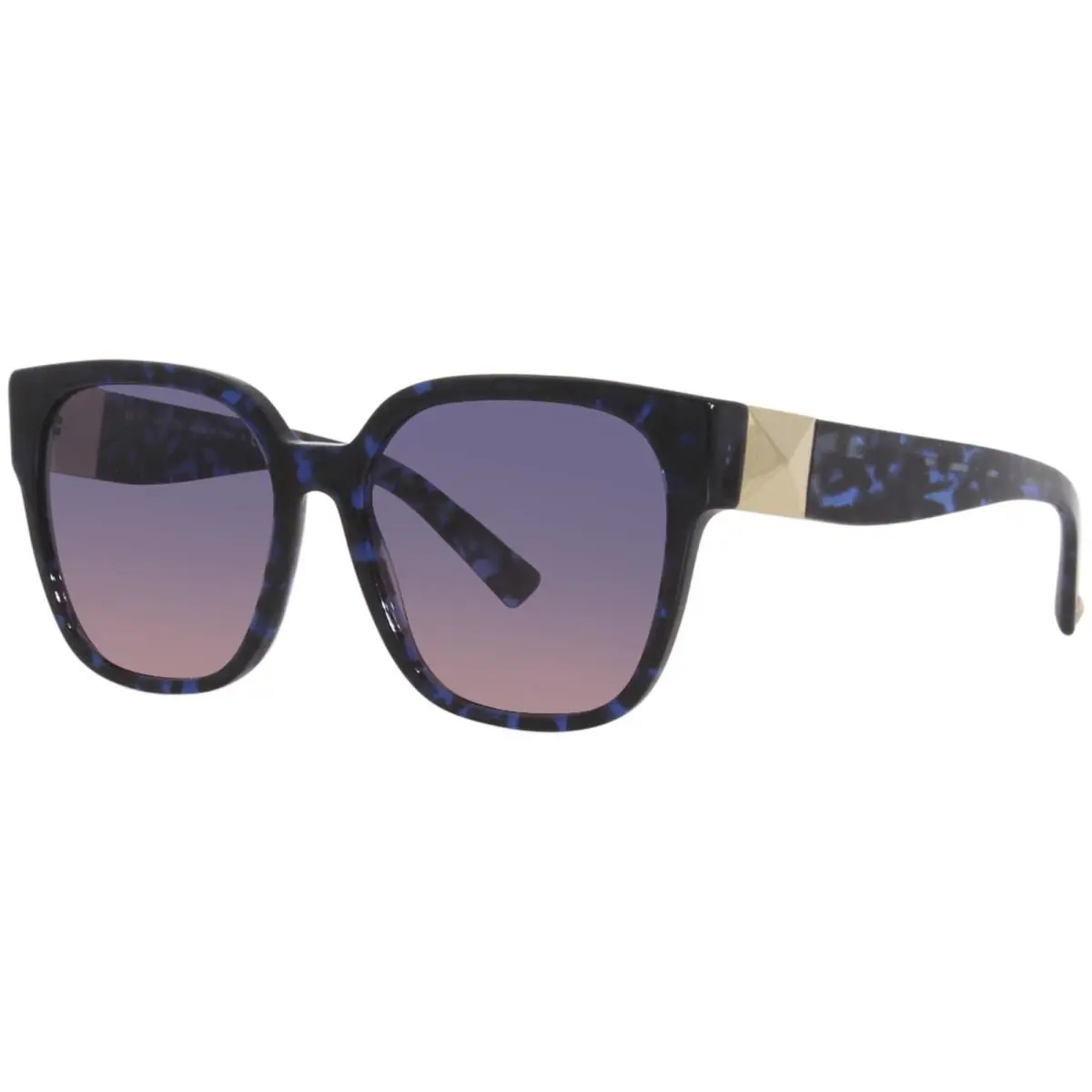 Valentino VA/4111 5031/I6 Sunglasses Women`s Blue Havana/blue Gradient Rose 55mm - Frame: Blue, Lens: Blue