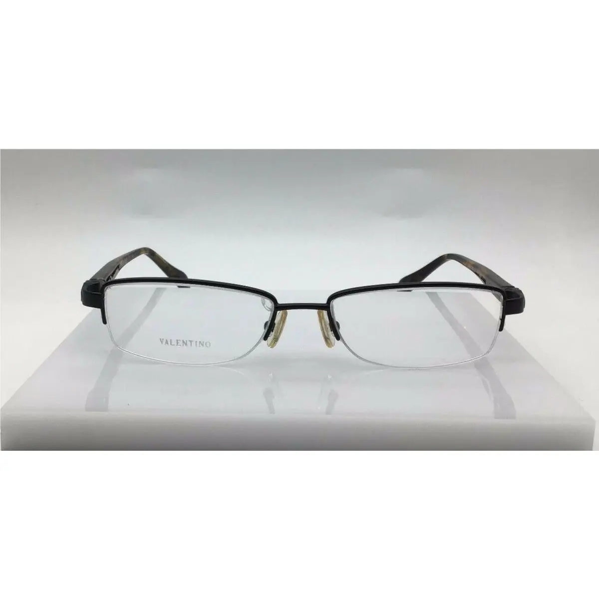 Valentino V 5593 Black 0NJX Metal Semi Rim Eyeglasses Frame 50-16-130 Italy