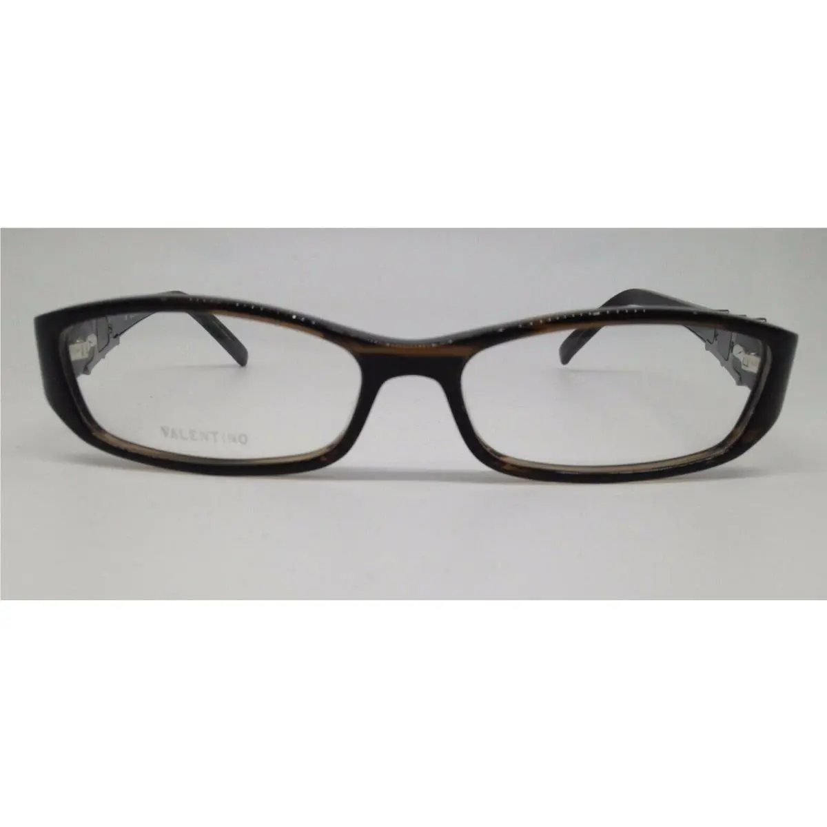 Valentino V 5548/U Brown 0K5M Plastic Eyeglasses Frame W/stones 53-15-135 RX