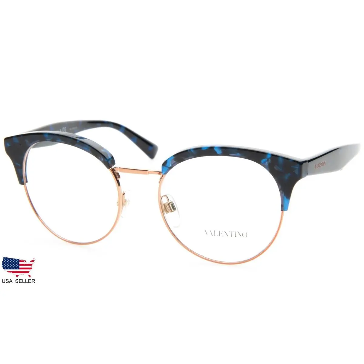 Valentino VA 3015 5031 Havana Blue Eyeglasses Glasses 51-18-140 B47mm Italy