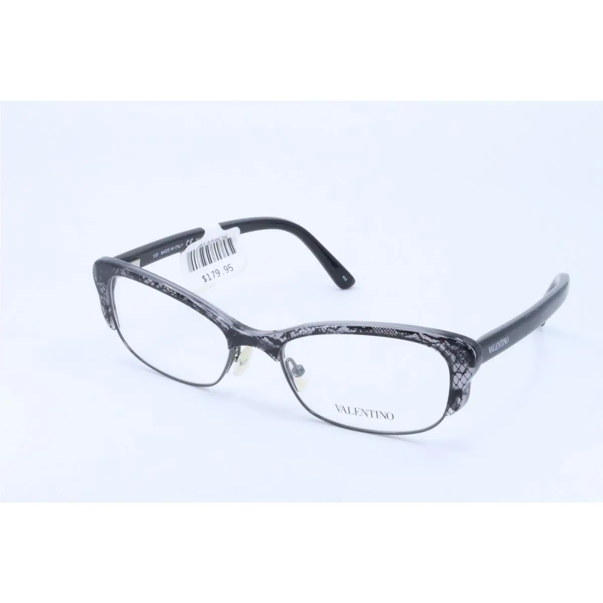 Valentino V2117 Gray Cat Eye Women Full Rim 52-17-135 Eyeglasses Frames