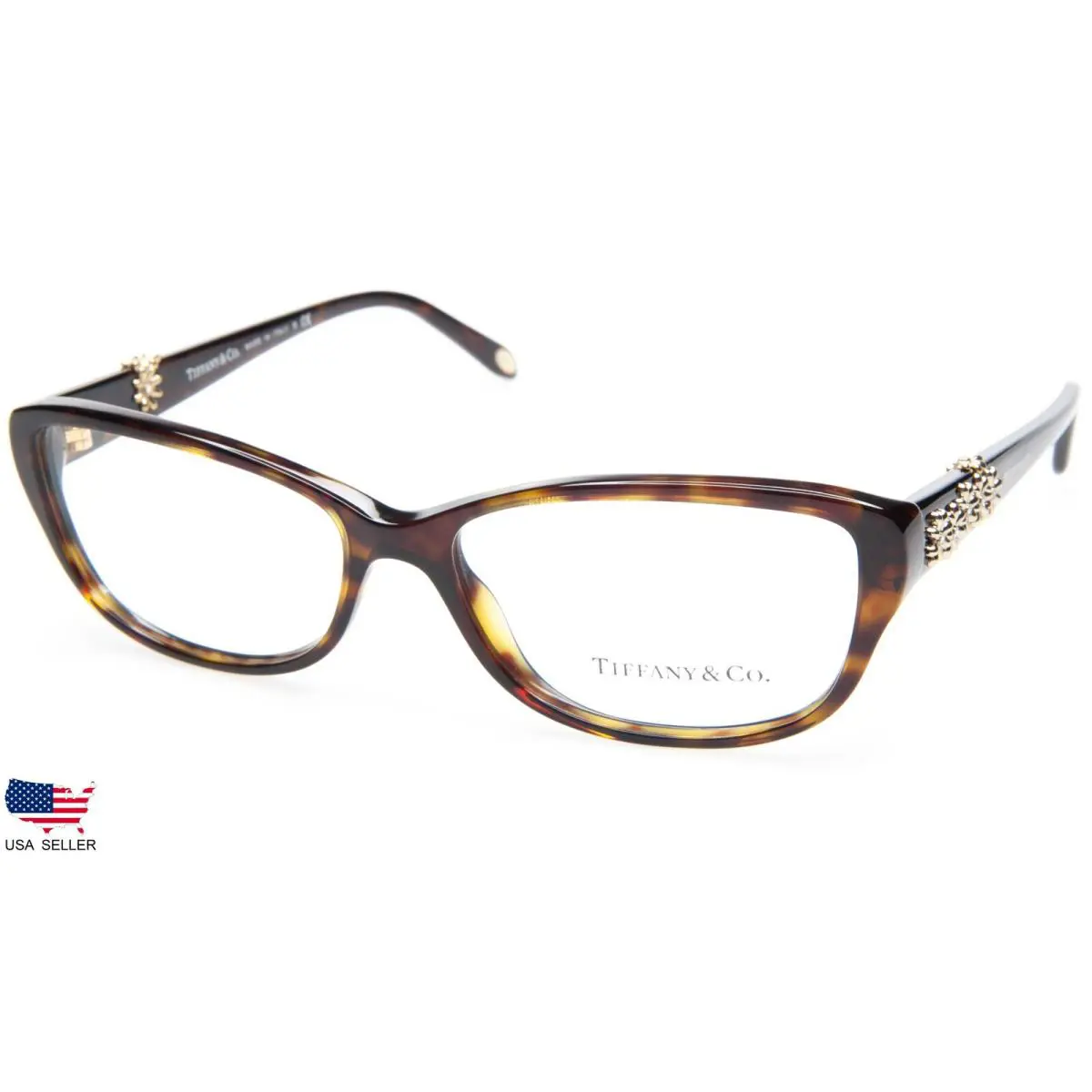 Tiffany Co TF 2068-B 8015 Dark Havana Eyeglasses Glasses 54-15-135mm Italy