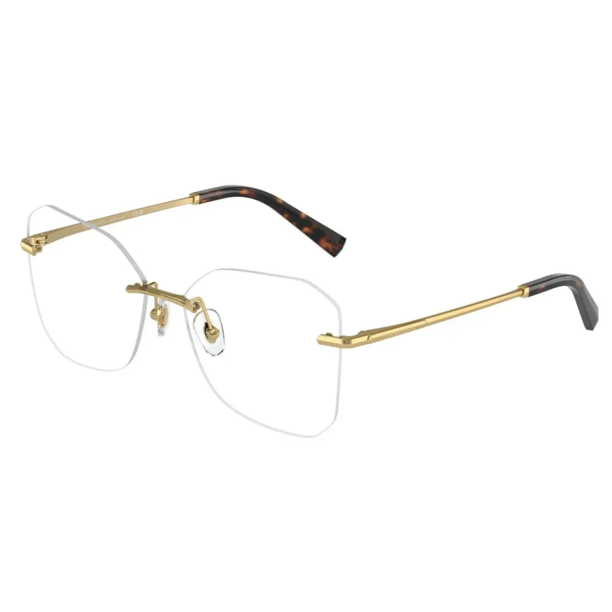 Tiffany Co Eyeglasses TF 1150 6002 55-15 140 Gold Tortoise Rimless Frames by Tiffany & Co.