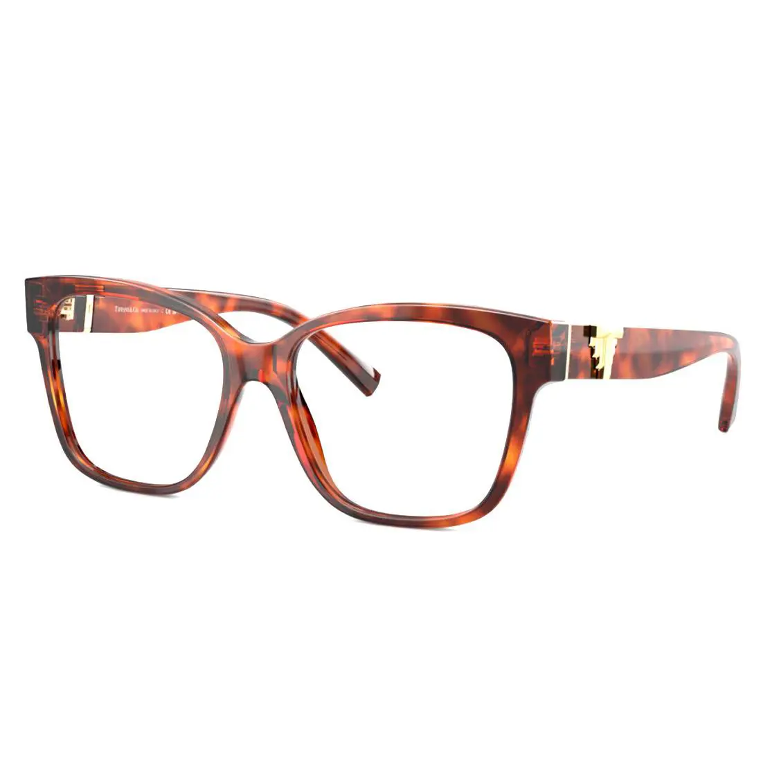 Tiffany Co. Eyeglasses TF 2246 8002 52-16 140 Tortoise Frames Gold T Logos by Tiffany & Co.