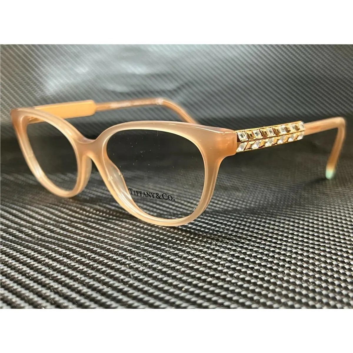 Tiffany TF2203B 8262 Opal Beige Cat Eye Oval Women`s 52 mm Eyeglasses