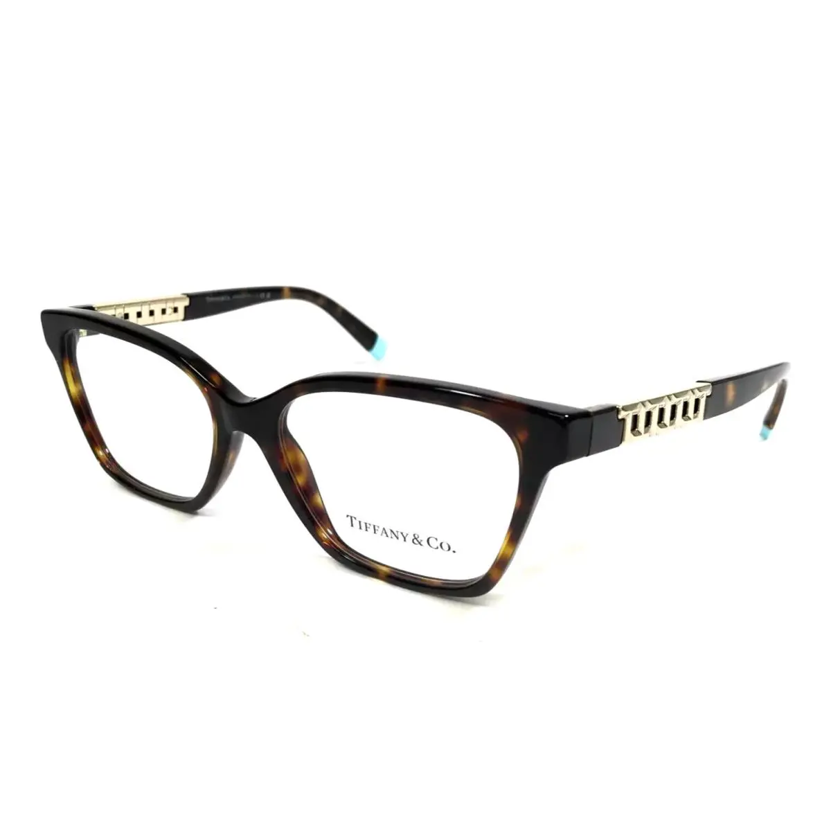 Tiffany Co. Eyeglasses TF 2228 8015 54-16 140 Tortoise Frames T Logos Decor