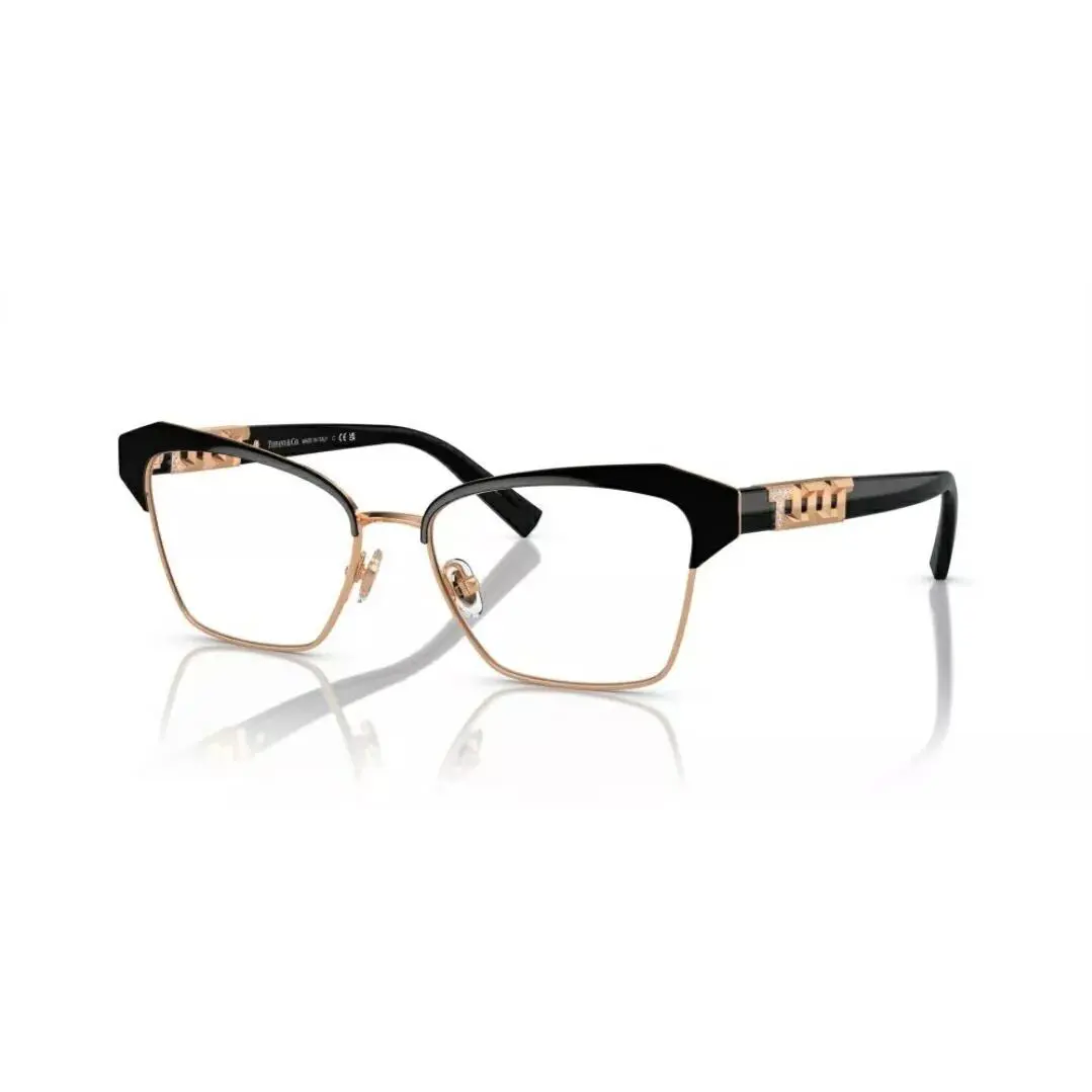 Tiffany TF 1156B 6105 Black On Rubedo Gold Plated Frame 53 mm Womens Eyeglasses