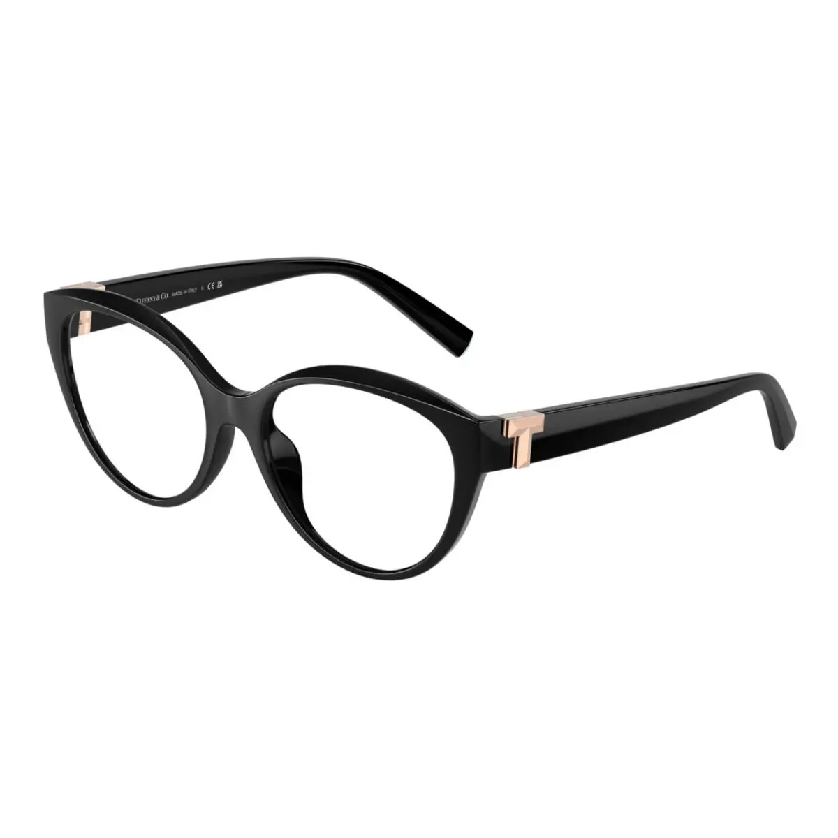 Tiffany Co. Eyeglasses TF 2255-U 8001 52-17 140 Black Frames Gold T Logos