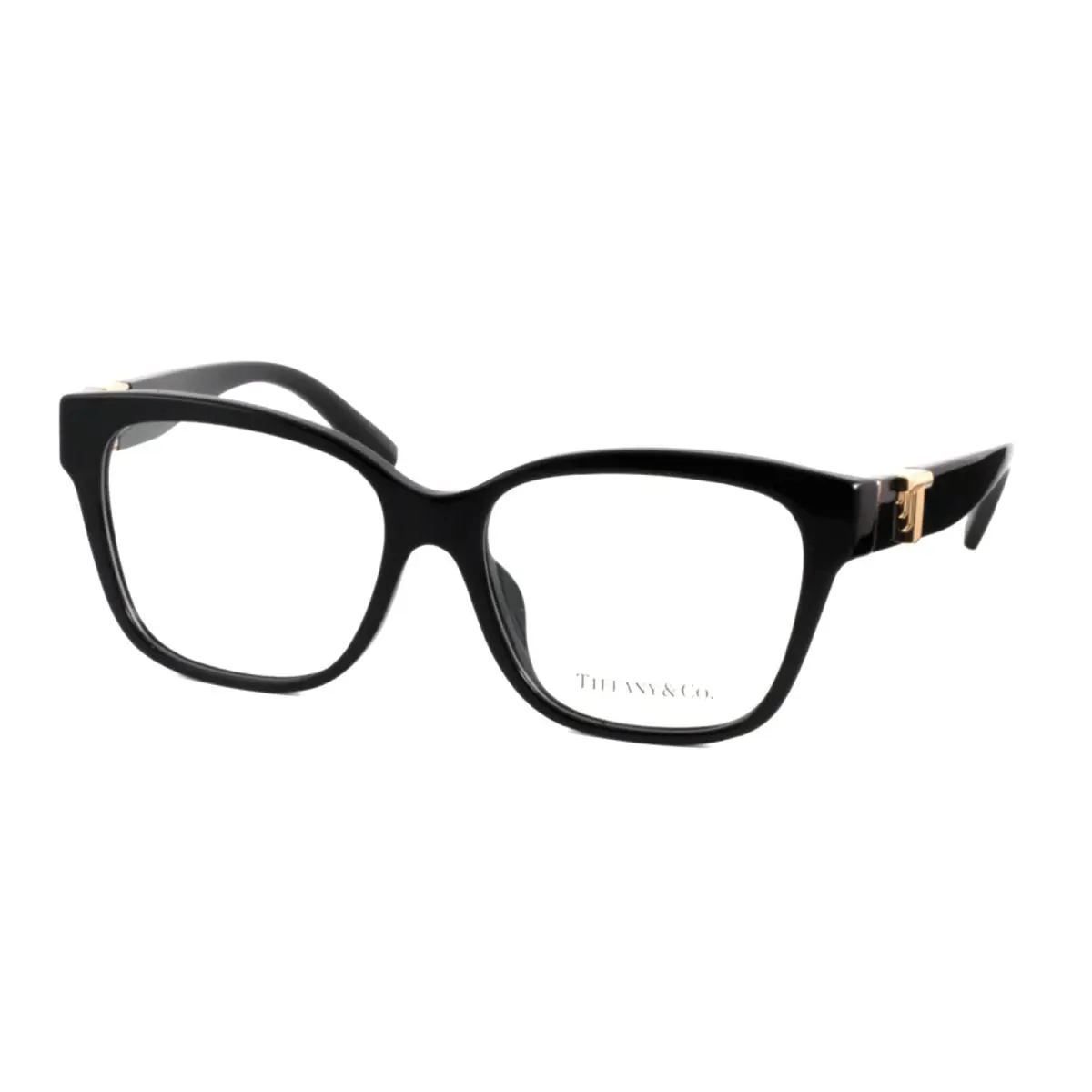 Tiffany Co. Eyeglasses TF 2246 8001 54-16 140 Black Frames w/ Gold T Logos