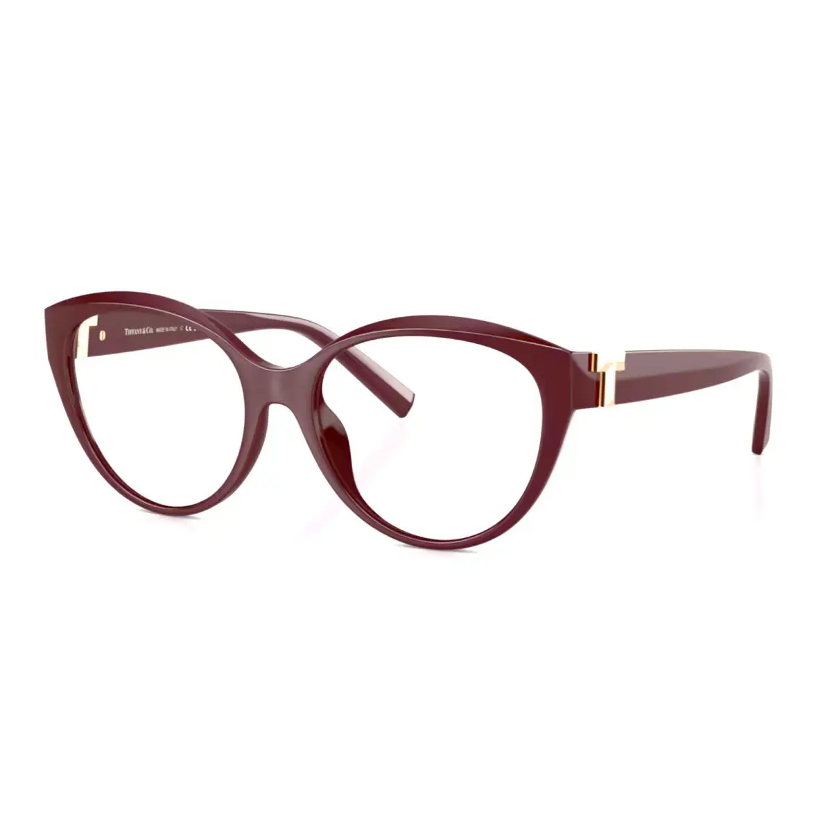 Tiffany Co. Eyeglasses TF 2255-U 8389 54-17 140 Burgundy Frames Gold T Logos