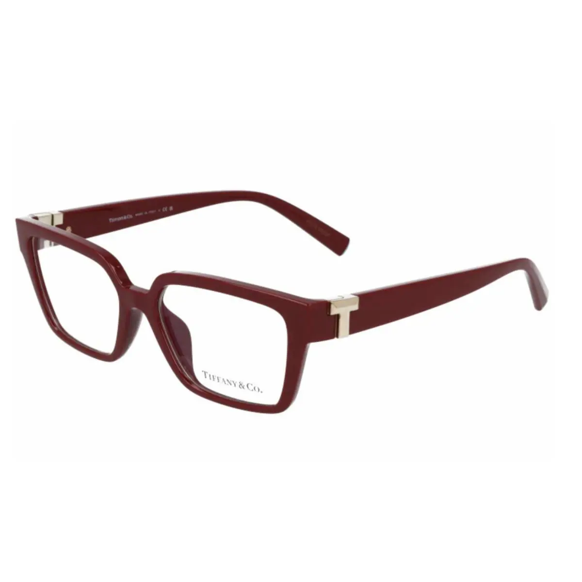 Tiffany Co. Eyeglasses TF 2232-U 8366 55-16 140 Red Frames w/ Gold T Logos