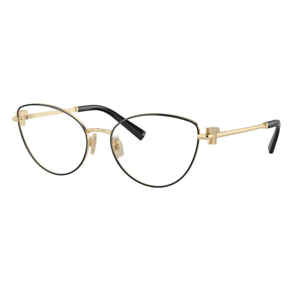 Tiffany Co. Eyeglasses TF 1159-B 6164 54-17 Black Gold Frame W/crystals