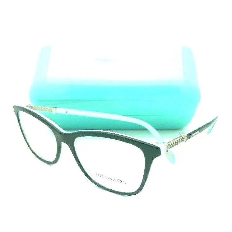 Tiffany Co. Eyeglasses TF 2116-B 8193 53-16 140 Black on Blue w/ Crystals