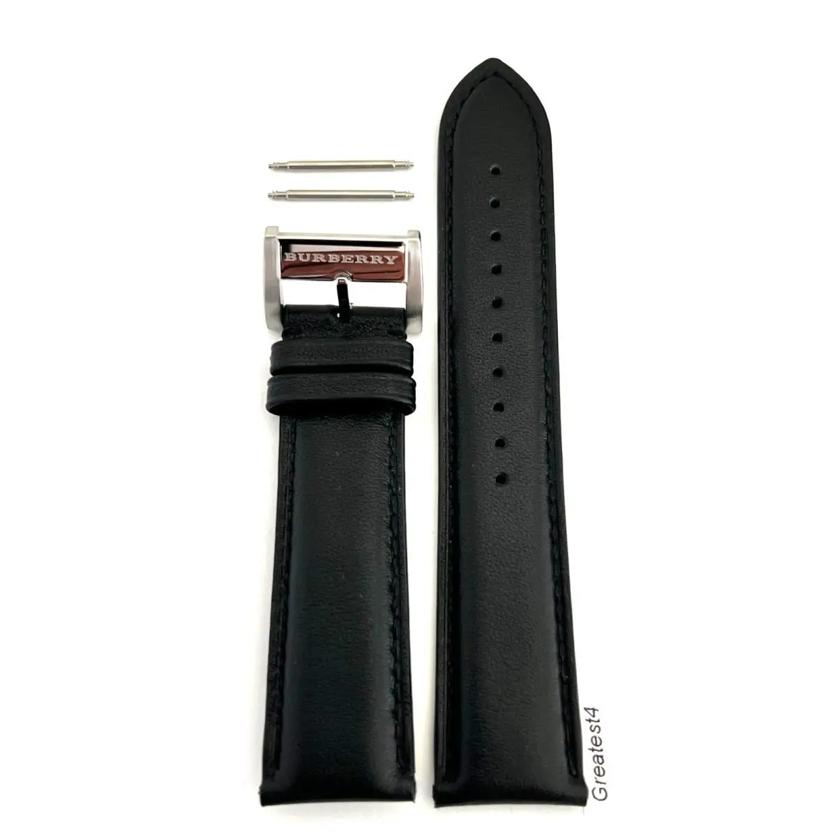 Burberry Replacement Strap For BU9382 Black Strap with Buckle 22 mm