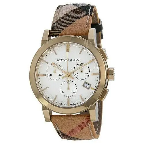 Burberry BU9752 City 38 mm Gold Tone Chronograph Unisex Watch