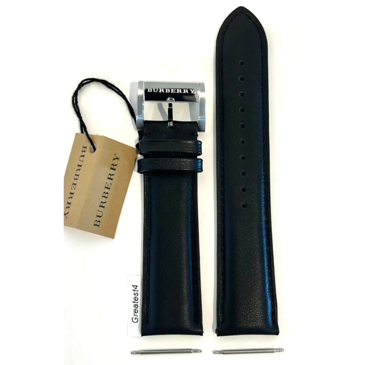 Burberry Replacement Strap For BU9356 Black Strap with Buckle 22 mm