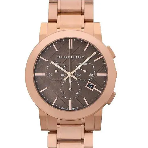 Burberry BU9353 Taupe Rose Gold Stainless Steel Chronograph Dial Watch