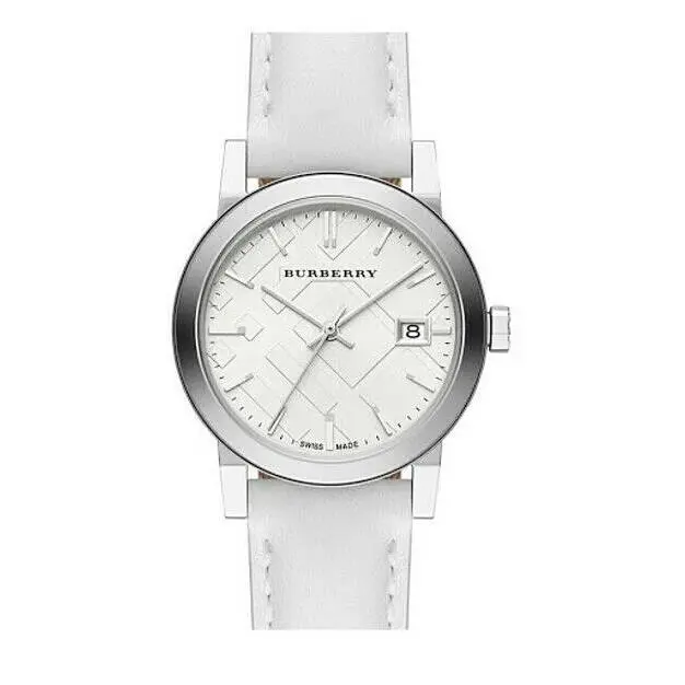Burberry BU9128 Check Dial 38 mm Stainless Steel Silver Dial Watch