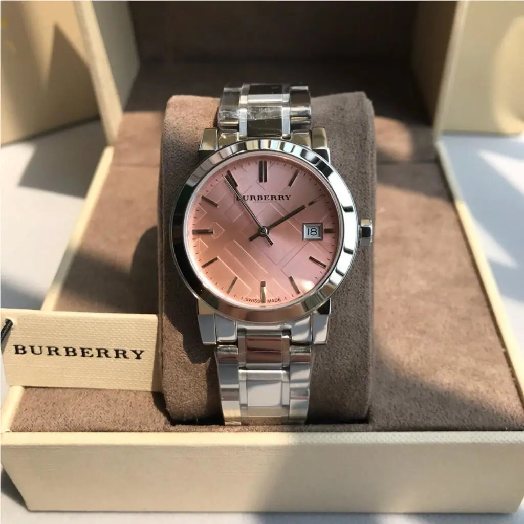 Burberry BU9124 Stainless Steel Pink Dial 34 mm Women`s Watch