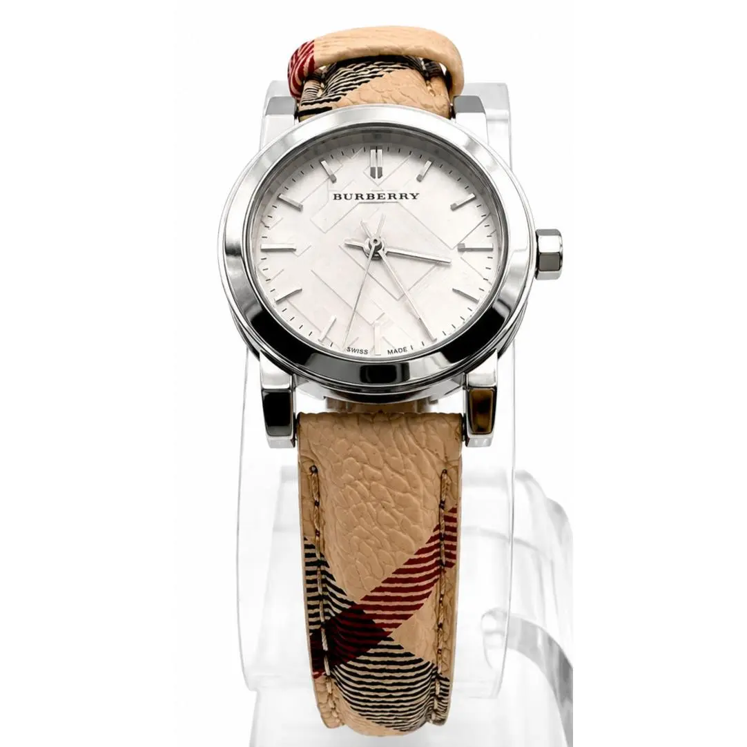 BU9222 The City Haymarket Check Silver Dial 26mm Quartz Watch by Burberry