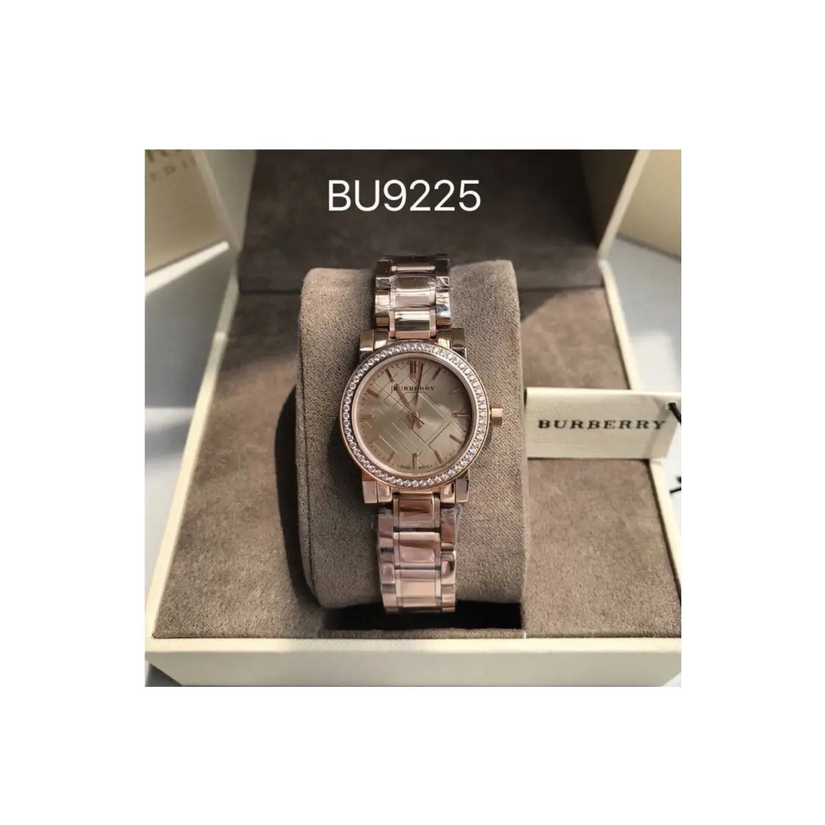 Burberry The City BU9225 Rose Tone Stainless Steel 26 mm Women`s Watch