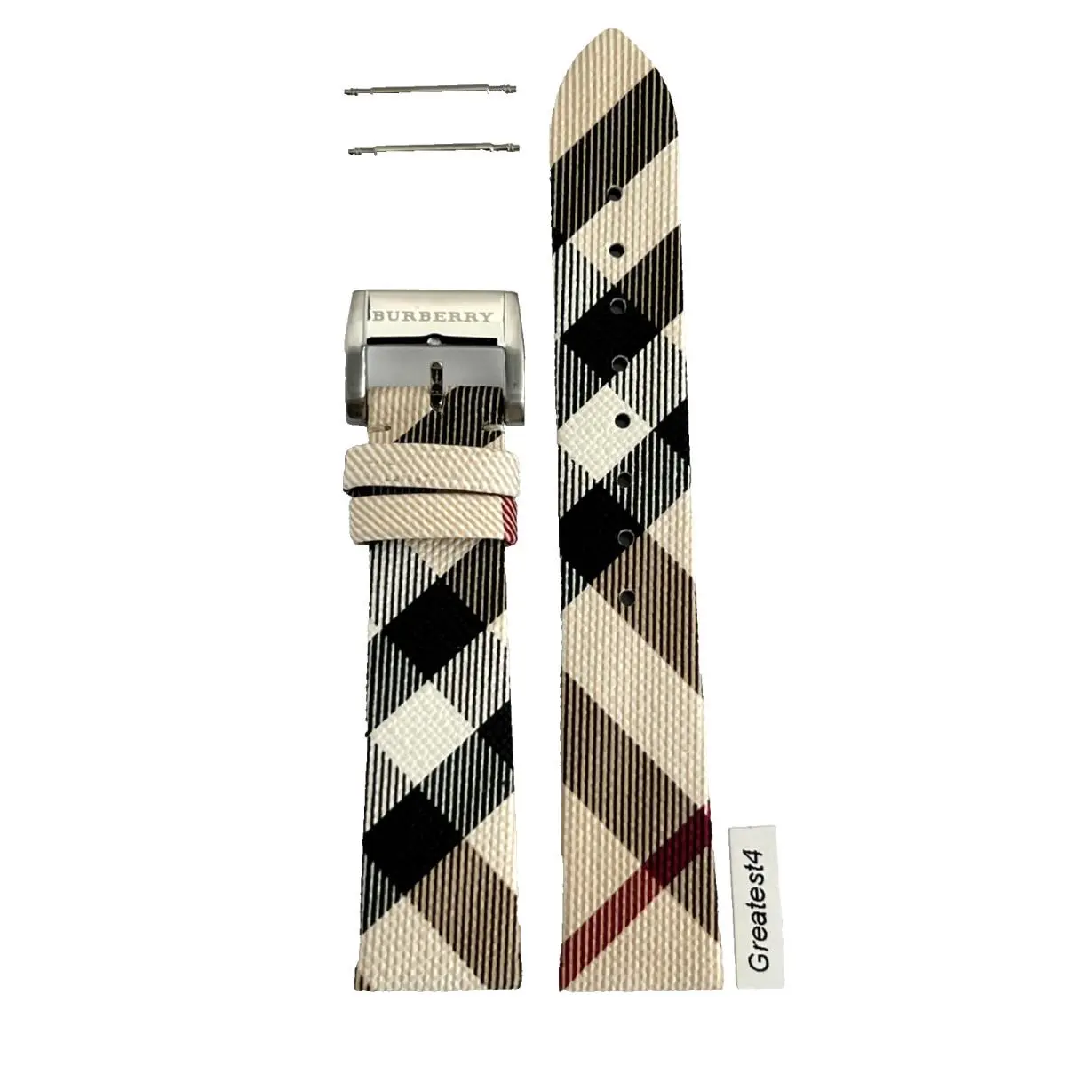Replacement Strap For BU9113 Multi-colored with Buckle 18 mm by Burberry