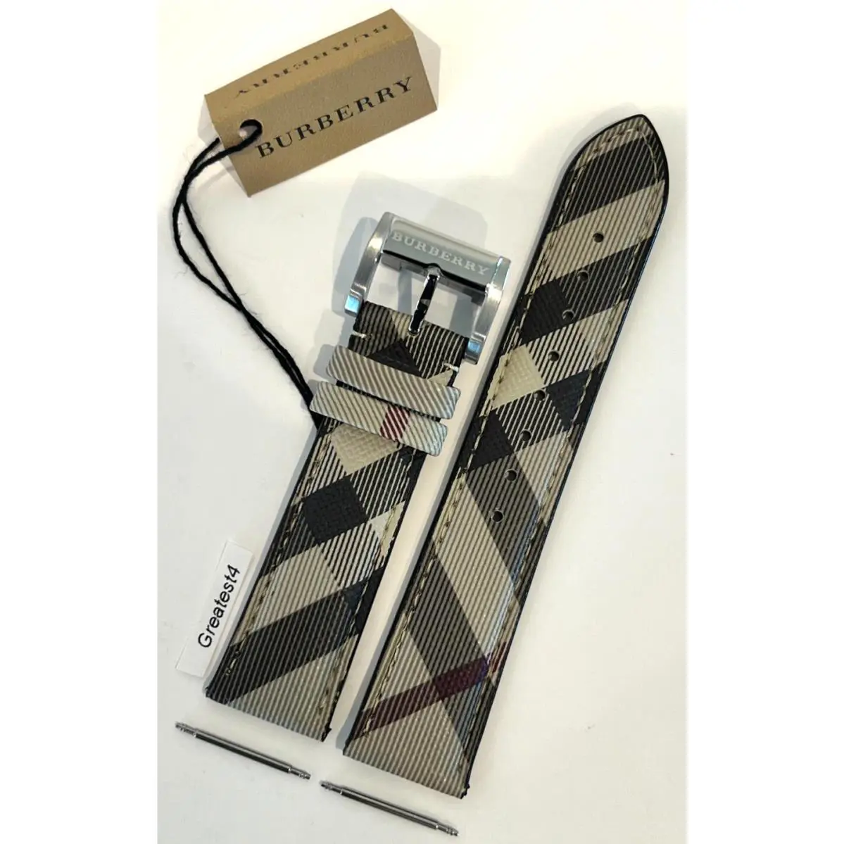 Burberry Replacement Strap For BU9029 Multi-colored with Buckle 20 mm