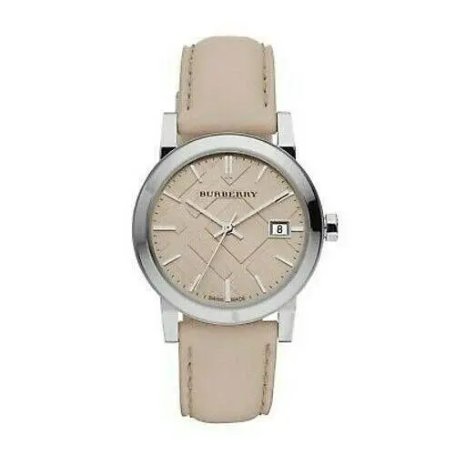 Burberry BU9107 Heritage Beige Check Dial 34 mm Steel Swiss Watch