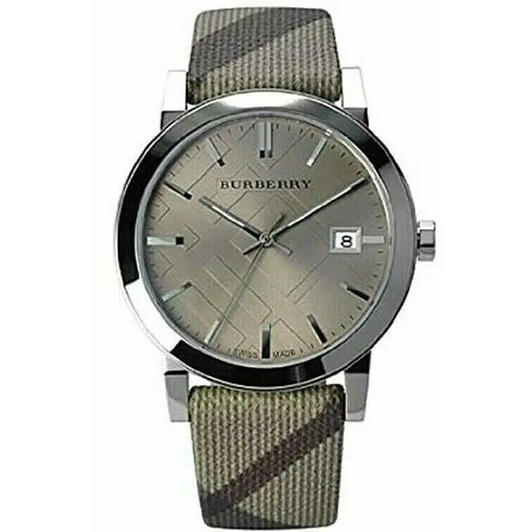 Burberry Heritage BU9023 Stainless Steel Unisex - Dial: Brown / Beige / Check, Band: Trench check, Beige, Brown, Bezel: Silver