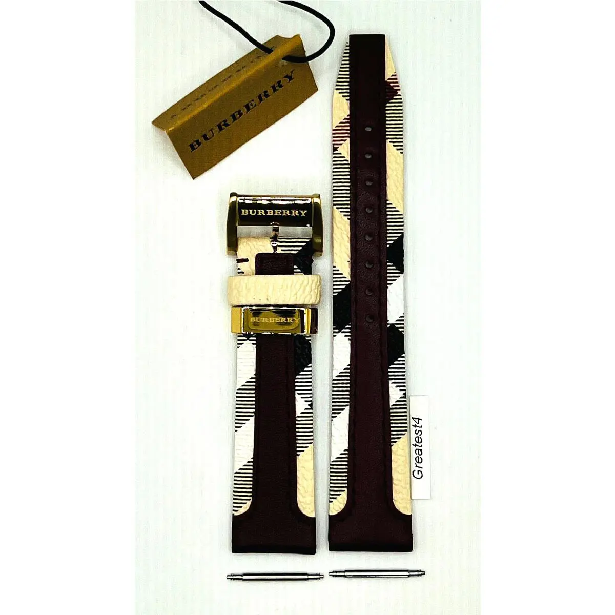 Burberry Replacement Strap For BU9111 Multi-colored with Buckle 18 mm