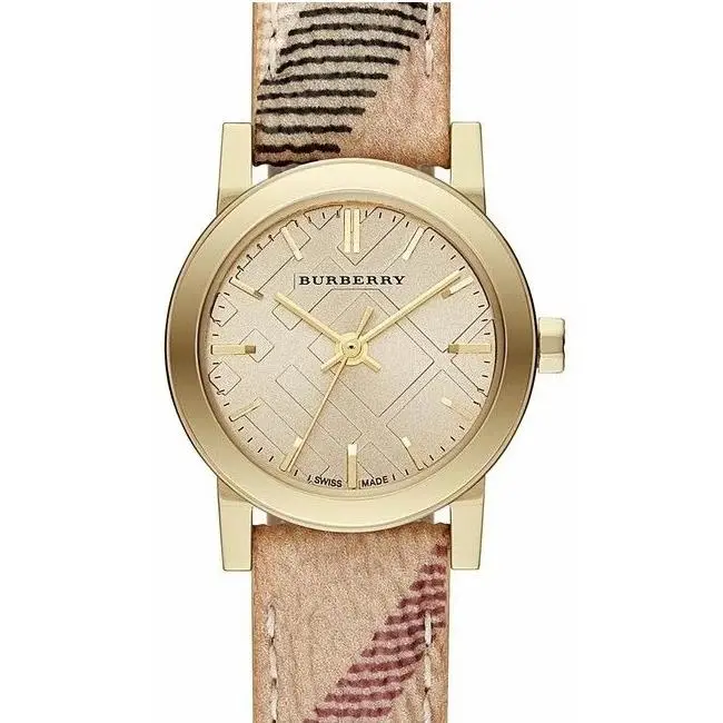 Burberry Women Watch BU9219 Gold Leather Band Refurbished
