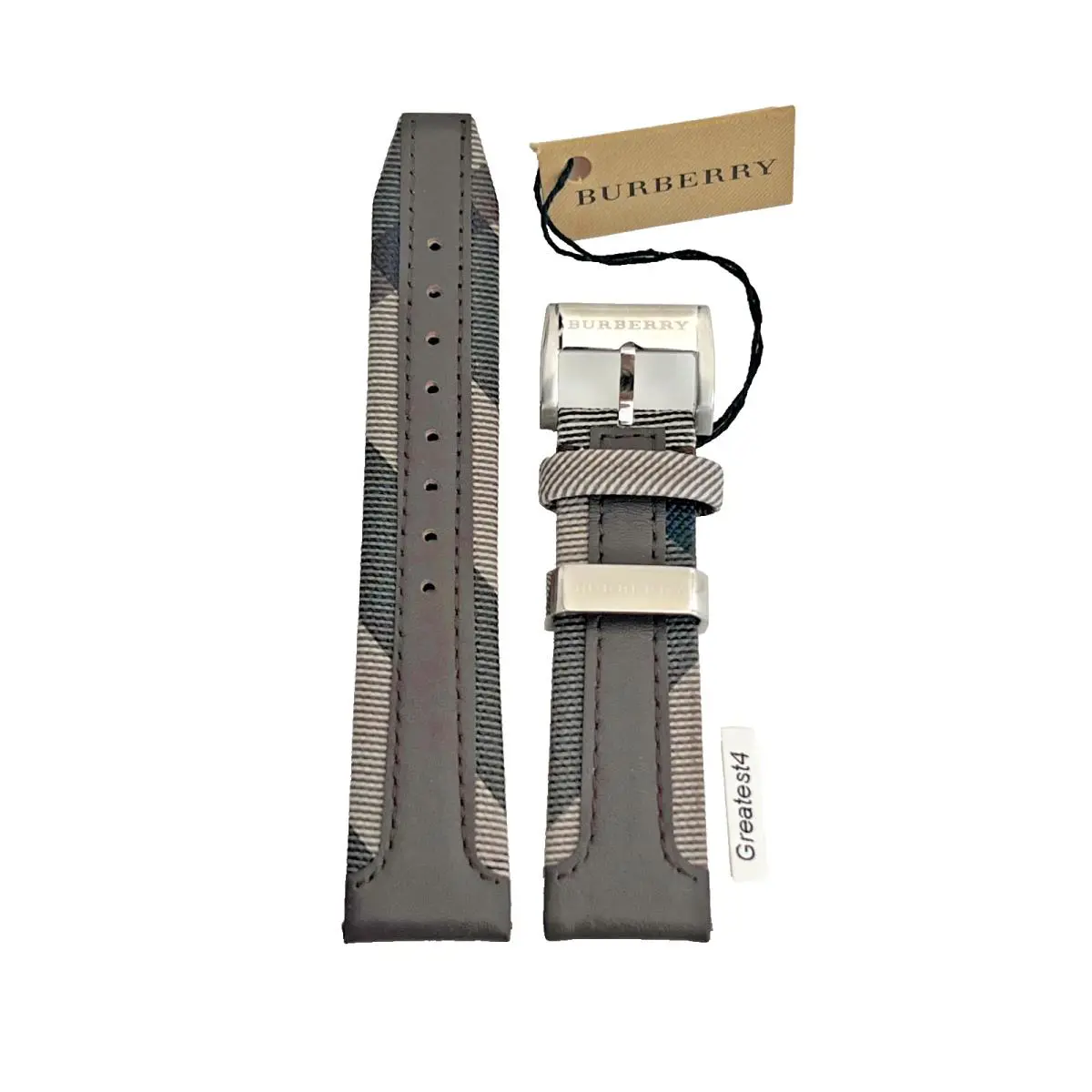 Burberry Replacement Strap For BU9020 Multi-colored with Buckle 20mm