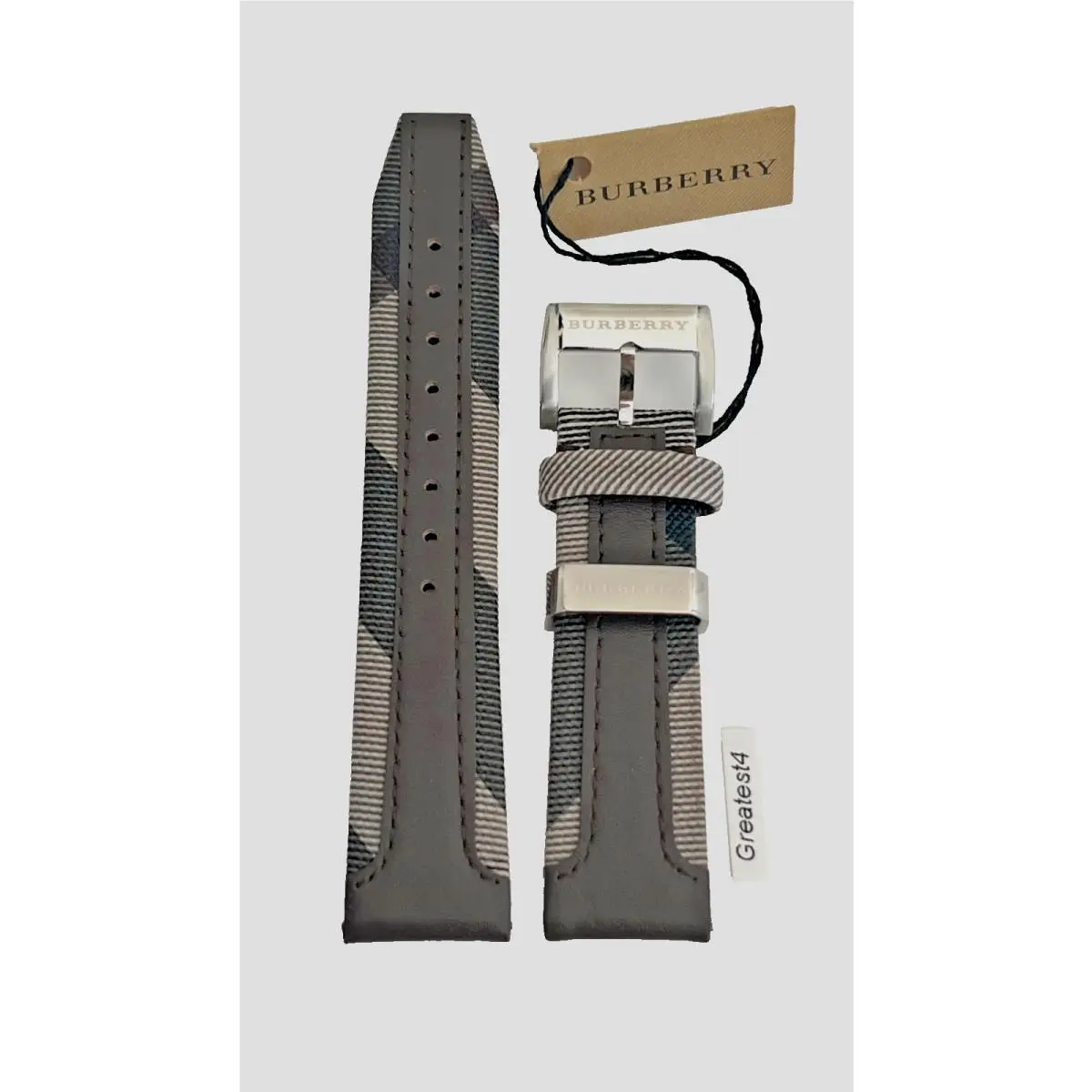Replacement Strap For BU9020 Multi-colored with Buckle 20mm by Burberry