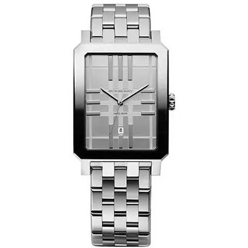 Burberry Engraved Dial Silver Tone Stainless Steel Watch BU1900