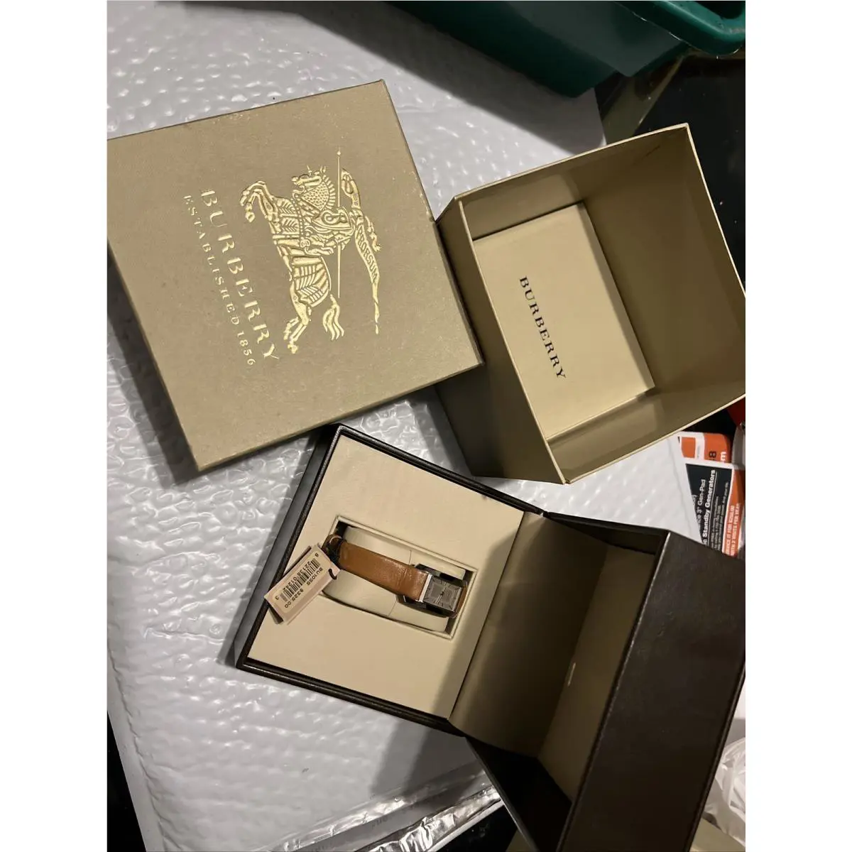Burberry bu1055 Classic Swiss Check Fabric Strap Watch
