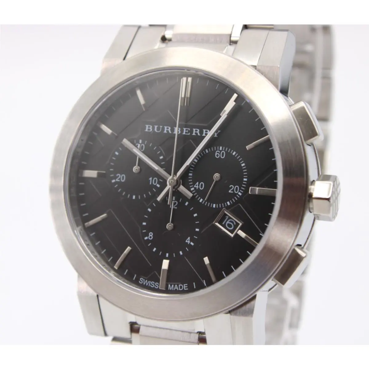 Burberry 42mm Black Dial Men`s Watch The City BU9351 Stainless Steel