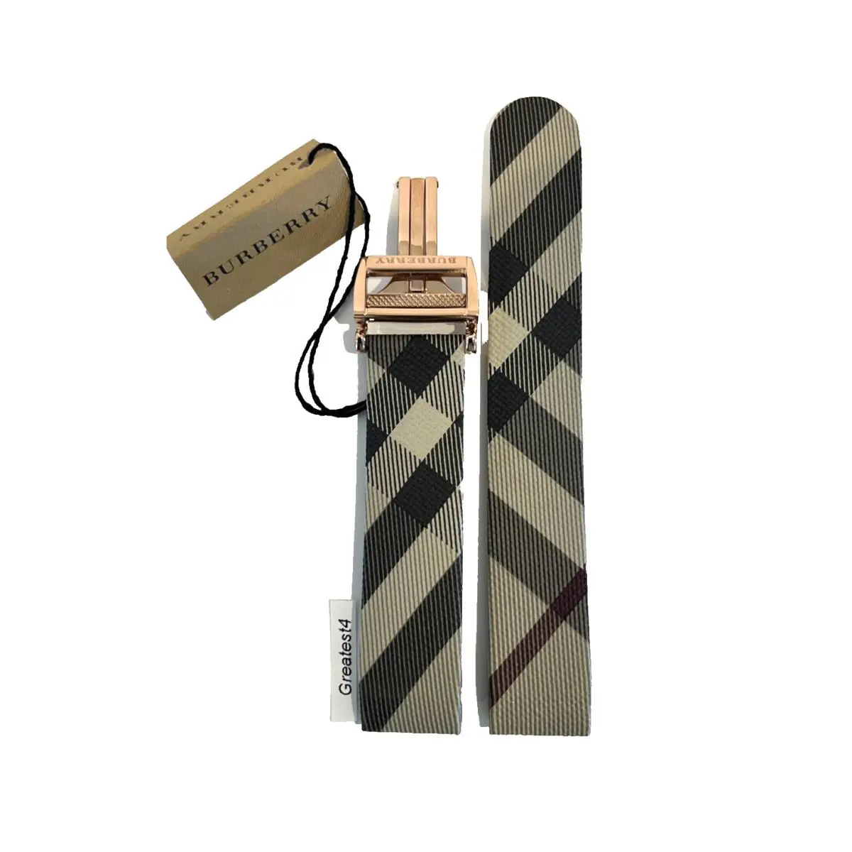 Burberry Replacement Strap For BU9408 Multi-colored with Buckle 18 mm