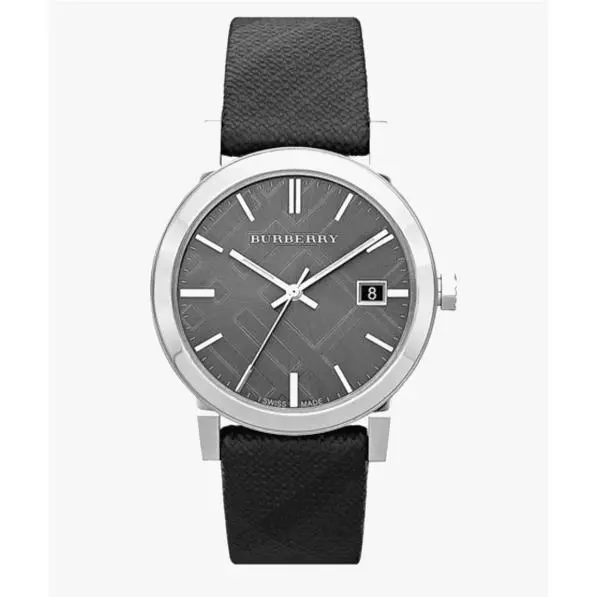 Burberry BU9024 Stainless Steel with Brown Leather Band Unisex Watch