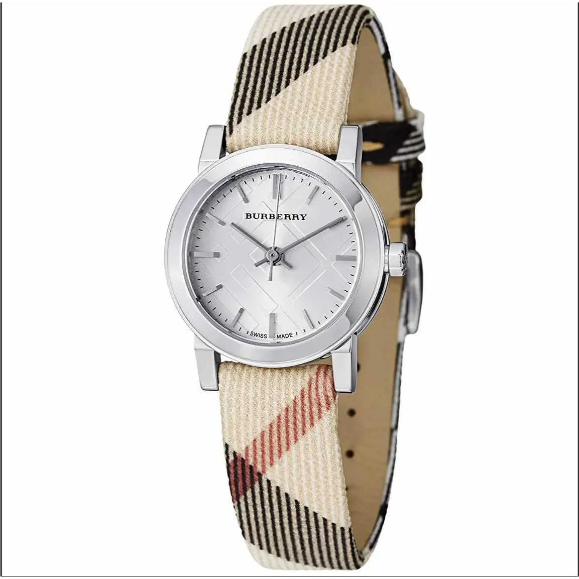 Burberry BU9212 Haymarket Check Stainless Steel 26mm Women`s Watch