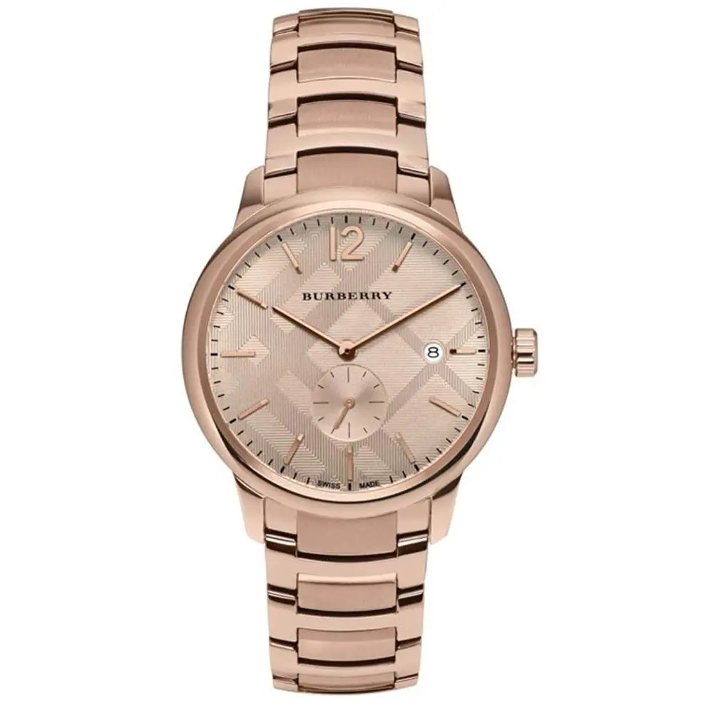 - Unisex Swiss Rose Gold Tone Classic Bracelet Watch - BU10013 by Burberry