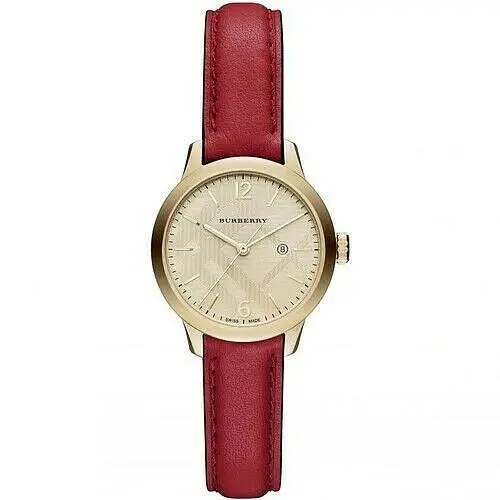 Burberry BU10102 The Classic Red Gold Tone Steel 32 mm Women`s Watch